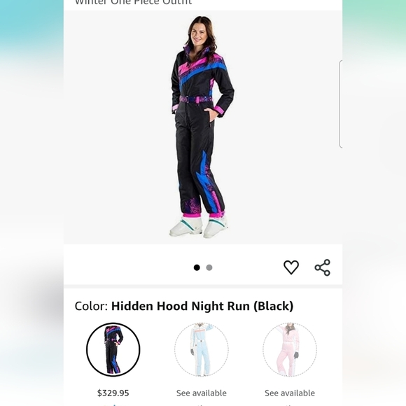 Tipsy Elves Women's Retro Insulated Waterproof One Piece Jumpsuit Size Medium - Picture 2 of 11